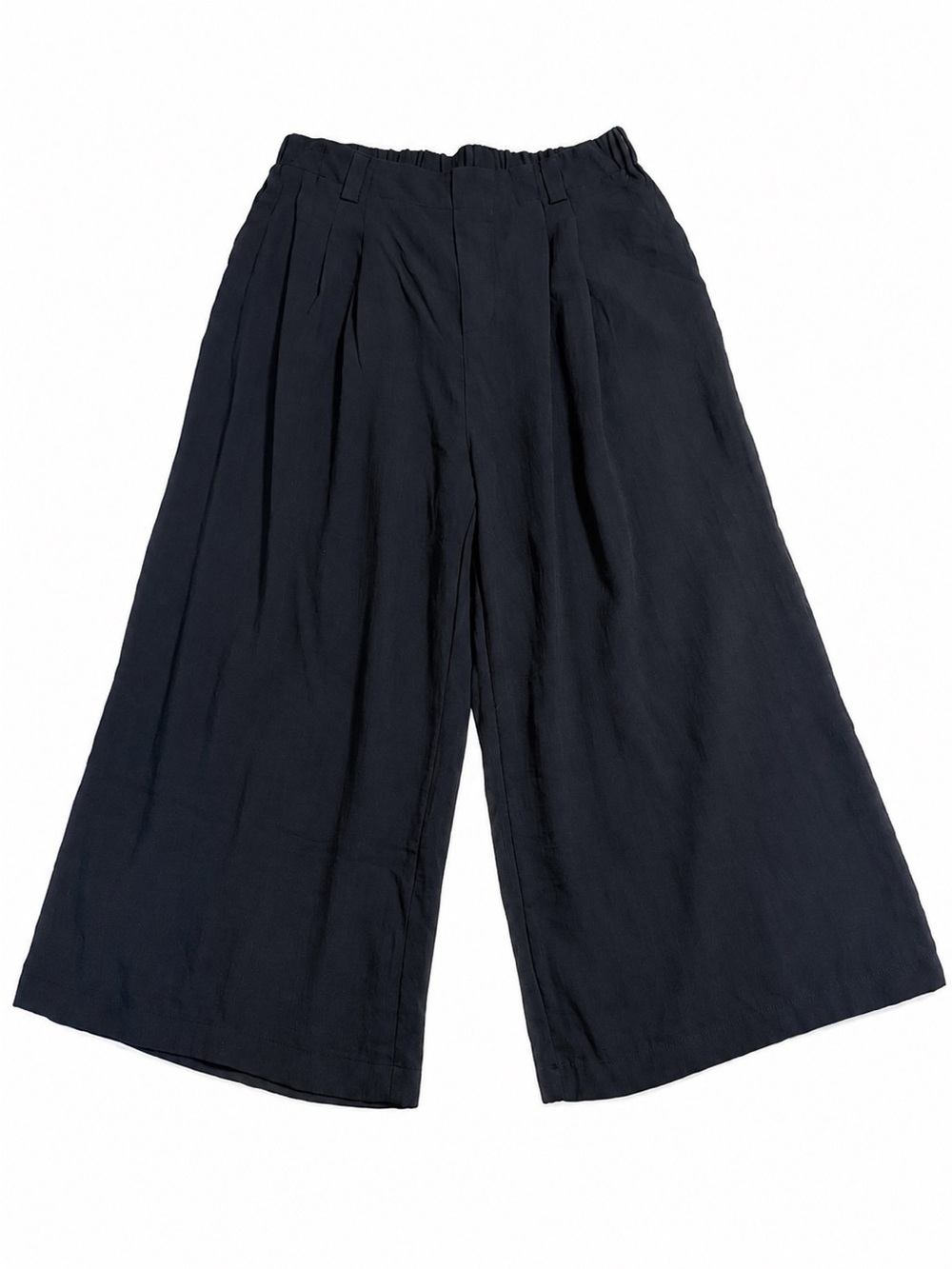 Halara Women’s Wide Leg Pants M Black Lightweight Linen Look Pull On Pleated